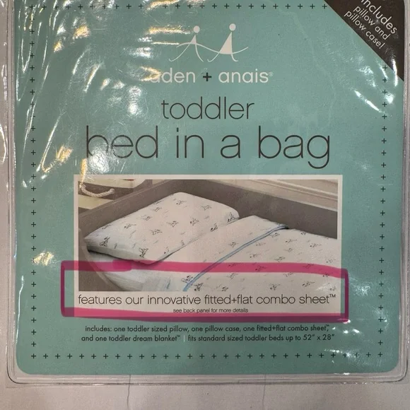 Aden + Anais Bed in a Bag Fitted Flat Sheet ONLY - Liam the Brave- Hard to Find! - Picture 3 of 6